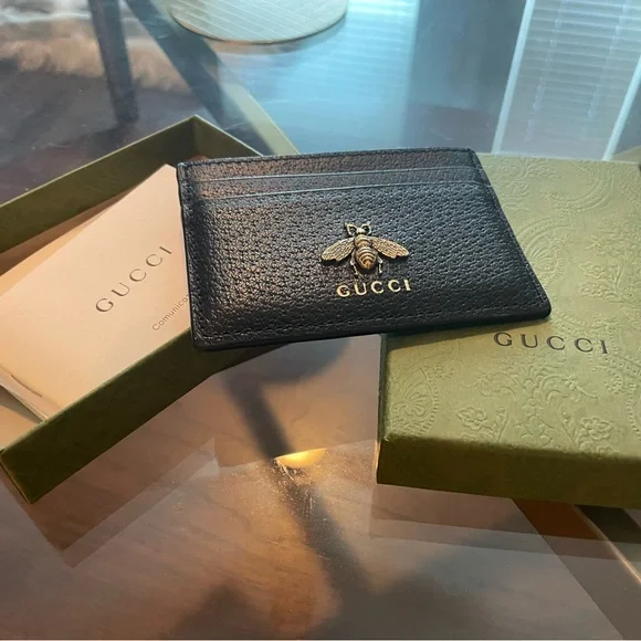 **SOLD** Gucci Animalier Leather Card Case - 100% Authentic - Picture 3 of 5